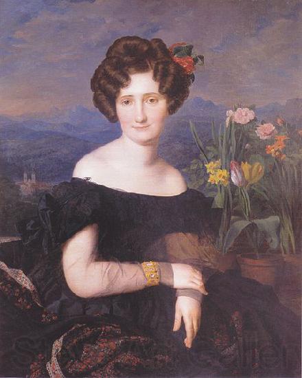 Ferdinand Georg Waldmuller Portrait of Johanna Borckenstein Spain oil painting art
